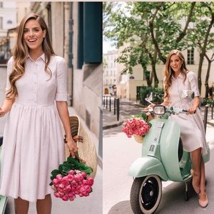 GAL MEETS GLAM LINEN BEATRICE DRESS